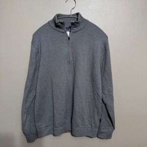 Patagonia 1/4 zip lambswool sweater gray size medium